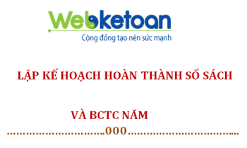 Lập kế hoạch hoàn thành sổ sách và Báo cáo tài chính năm
