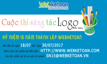 Cuộc thi sáng tác logo cho sinh nhật Webketoan 15 năm thành lập