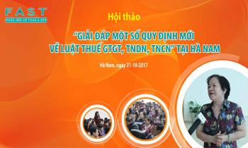 Hội thảo “Giải đáp một số quy định mới về luật thuế GTGT, TNDN, TNCN” tại Hà Nam