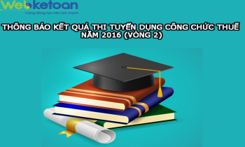Thông báo Kết quả thi tuyển dụng công chức Thuế năm 2016 (vòng 2)