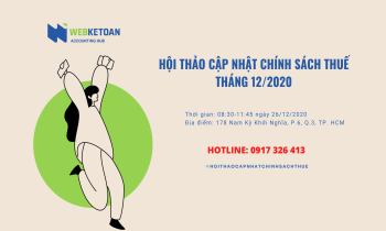 Hội thảo cập nhật chính sách thuế tháng 12/2020