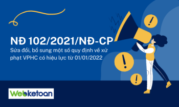 Nghị định số 102/2021/NĐ-CP một số sửa đổi, bổ sung về xử phạt VPHC