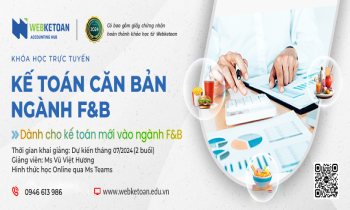 Khai Giảng Khoá Học “KẾ TOÁN CĂN BẢN NGÀNH F&B”