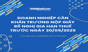 DOANH NGHIỆP CẦN KHẨN TRƯƠNG NỘP GIẤY ĐỀ NGHỊ GIA HẠN THUẾ TRƯỚC NGÀY 30/05/2025