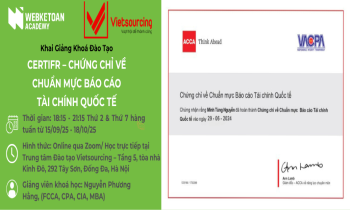 Khai Giảng Khoá Đào Tạo CERTIFR – CHỨNG CHỈ VỀ CHUẨN MỰC BÁO CÁO TÀI CHÍNH QUỐC TẾ THÁNG 10/2025