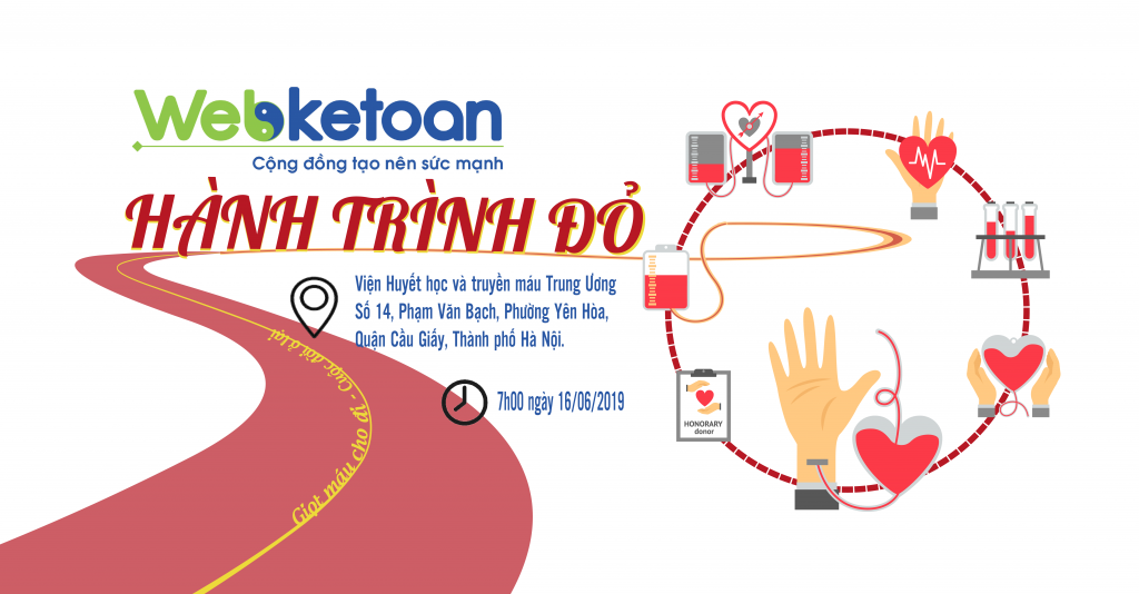 Hiến máu nhân đạo - Webketoan hành trình đỏ 2019 tại Hà Nội