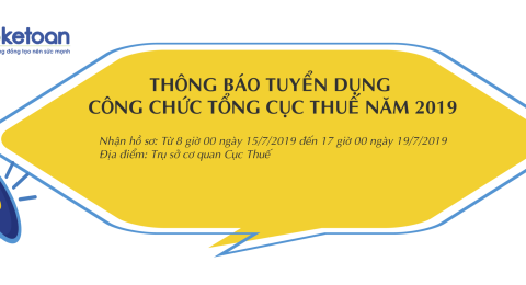 Chỉ tiêu tuyển dụng công chức Tổng cục Thuế năm 2019 đối với Cục Thuế các tỉnh, TP. Hồ Chí Minh, Bình Dương, Đồng Nai, Tây Ninh và Bà Rịa – Vũng Tàu, là 434 chỉ tiêu