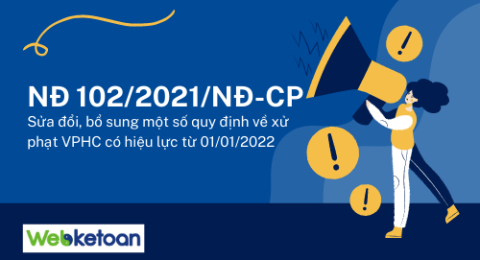 Nghị định 102/2021/NĐ-CP về xử phạt VPHC