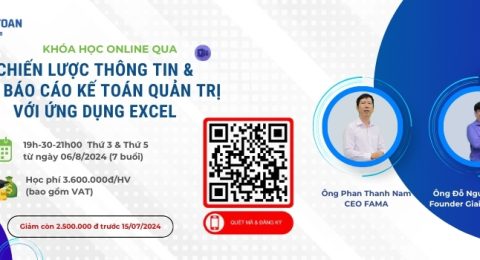 Khoá học chiến lược thông tin và lập báo cáo kế toán quản trị bằng ứng dụng excel
