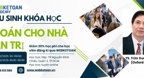 Chiêu sinh khoá học Kế toán cho nhà quản trị