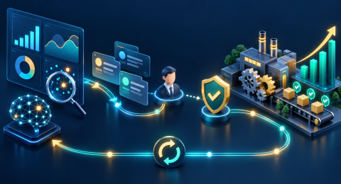 AI chuyển phát hiện từ dữ liệu thành case, phê duyệt hành động và đo kết quả tài chính trong doanh nghiệp.