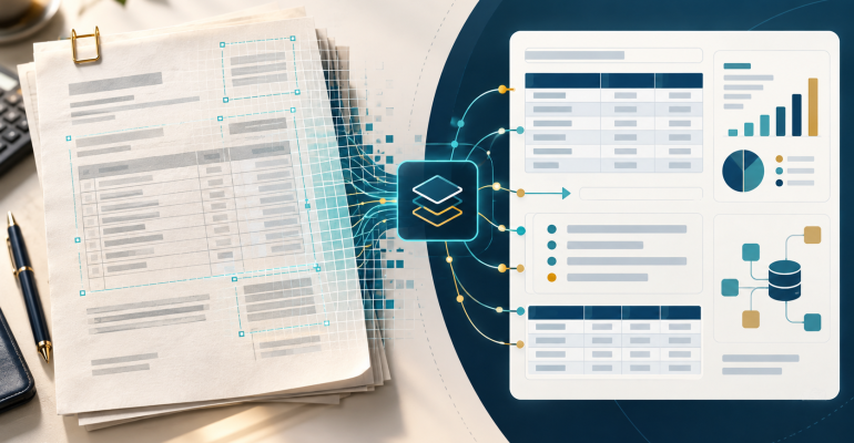 Minh họa AI xử lý tài liệu PDF scan và Markdown có cấu trúc