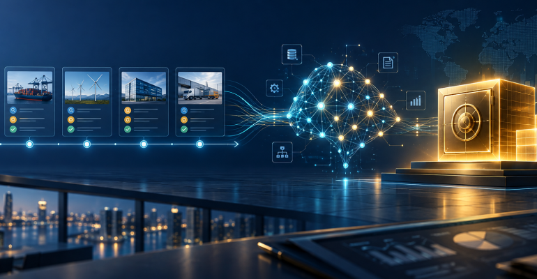 Case History và Context Capital: dữ liệu case doanh nghiệp được kết nối với AI, organizational memory và giá trị tài chính.
