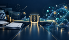 Minh họa kiến trúc AI Finance: tính toán deterministic và reasoning xác suất