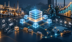Minh họa nền dữ liệu Master Data cho doanh nghiệp sản xuất và AI Agent